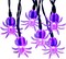 2Pack 20 LED Purple Spider String Lights with Timer - Total 13Ft Battery Powered (Purple)